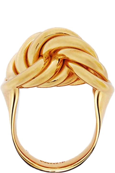 ウィメンズ Jil Sanderのリング Jil Sander Brass Ring With Braided Detail