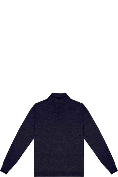 Larusmiani لـ Men Larusmiani Long Sleeve Polo Coppa Europa Sweater