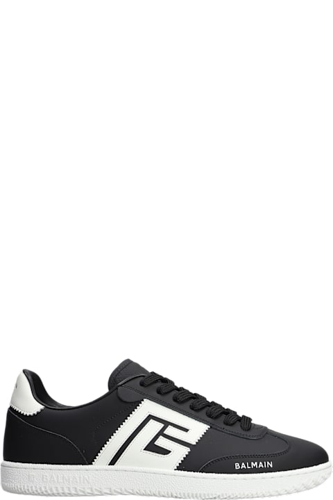 Balmain Shoes for Men Balmain Swan Sneakers In Black Leather