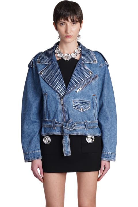Coats & Jackets for Women AREA Denim Jackets In Blue Cotton