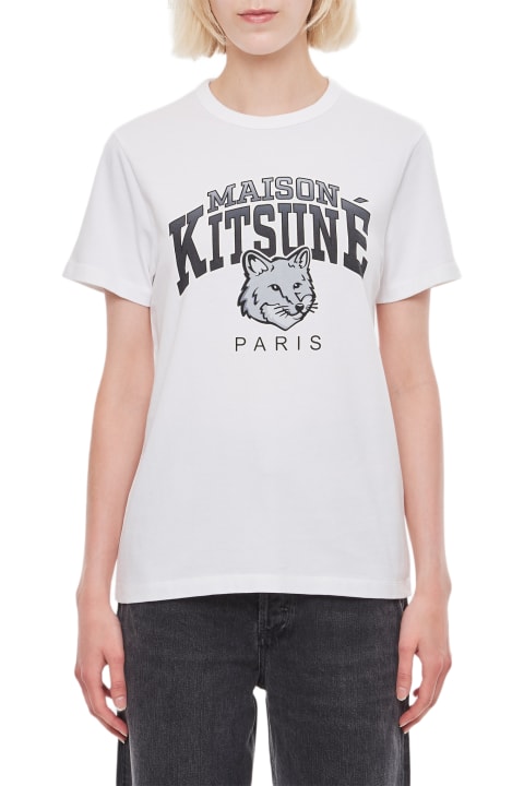 Maison Kitsuné Topwear for Women Maison Kitsuné Campus Fox Classic Cotton T-shirt