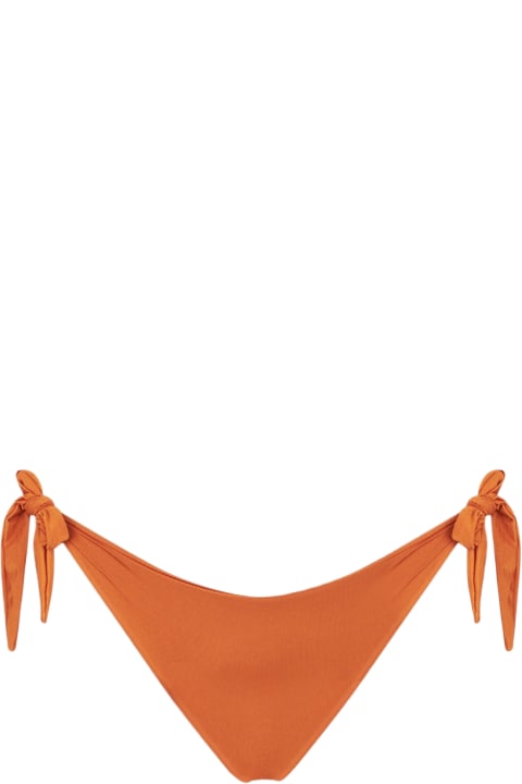 أدوات منزلية MC2 Saint Barth Woman Orange Swim Briefs With Side Laces