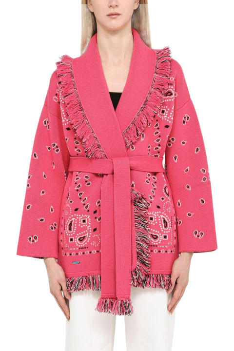 Alanui for Women Alanui Pink Paisley Pattern Cardigan