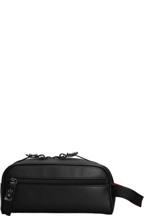 Christian Louboutin Luggage for Men Christian Louboutin Blaster Clutch In Black Leather