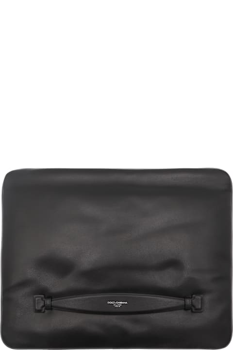 Bags for Men Dolce & Gabbana Black Leather Pouches