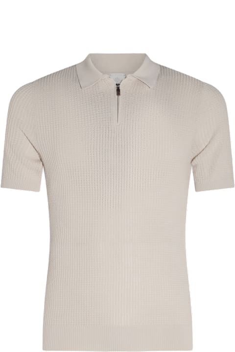 Homeware Eleventy Camel Cotton Polo Shirt