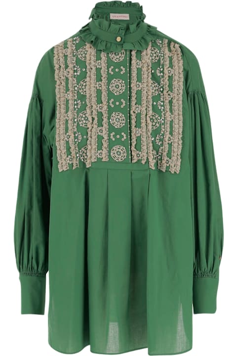 Valentino Dresses for Women Valentino Long Sleeved Dress With Volant