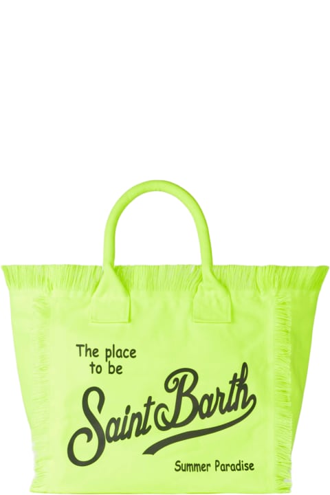 Homeware MC2 Saint Barth Vanity Fluo Yellow Canvas Shoulder Bag