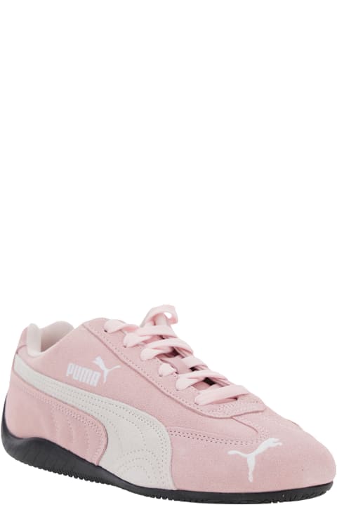 Puma for Kids Puma 'speedcat' Pink Sneakers With Logo Print On The Side And Logo Lettering On The Side In Suede Unisex