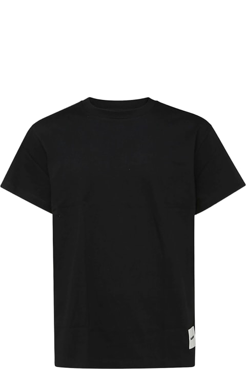 Jil Sander Topwear for Men Jil Sander Black Cotton 3-pack T-shirt