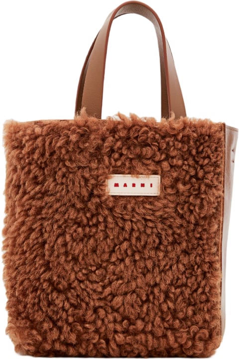 Marni Bags for Women Marni Shearling Museo Soft Mini Tote Bag