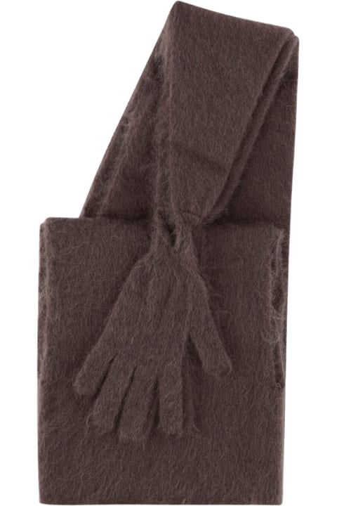 Fashion for Kids Moschino Mohair Blend Short Cape With Gloves