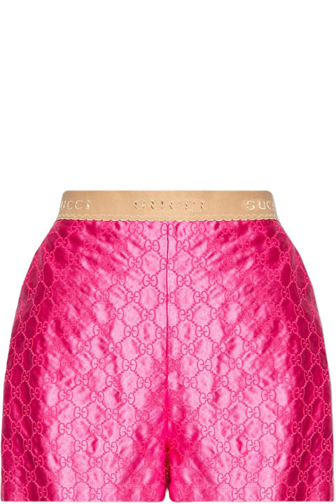 Gucci Pants & Shorts for Women Gucci Monogrammed Silk Shorts