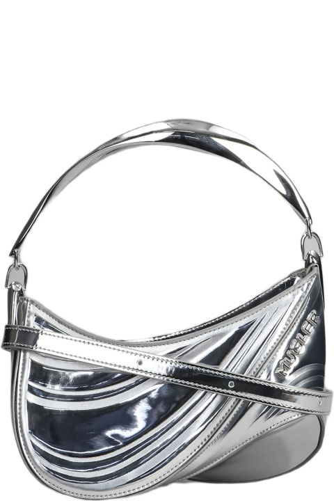 Bags for Women Mugler Shoulder Bag In Silver Leather