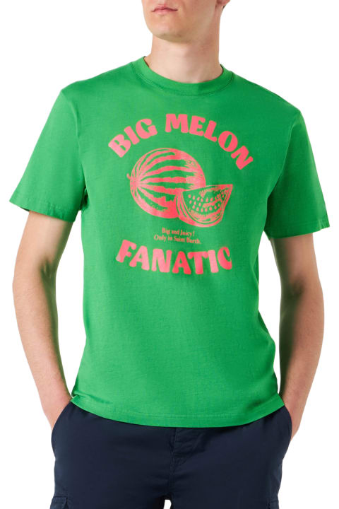 MC2 Saint Barth for Men MC2 Saint Barth Man Cotton T-shirt With Watermelon Print