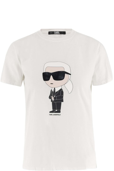 ウィメンズ Karl Lagerfeldのトップス Karl Lagerfeld Cotton T-shirt With Logo