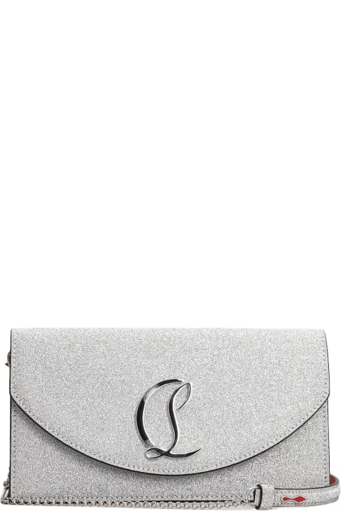 Christian Louboutin Sale for Women Christian Louboutin Loubi54 Hand Bag In Silver Glitter