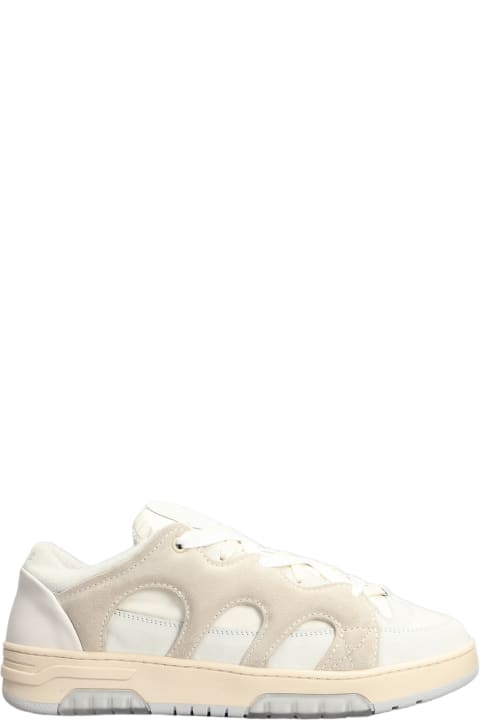 Santha Model 1 Sneakers In Beige Suede And Leather