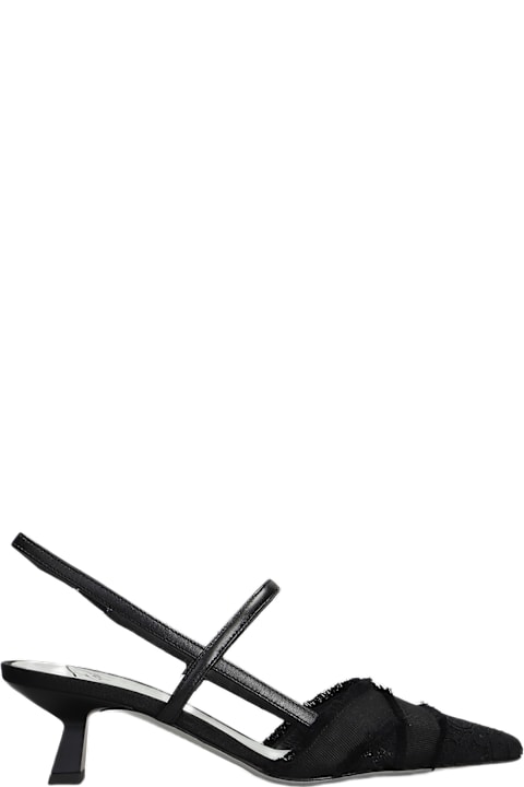 Roberto Festa High-Heeled Shoes for Women Roberto Festa Mirelle Pumps In Black Leather And Fabric