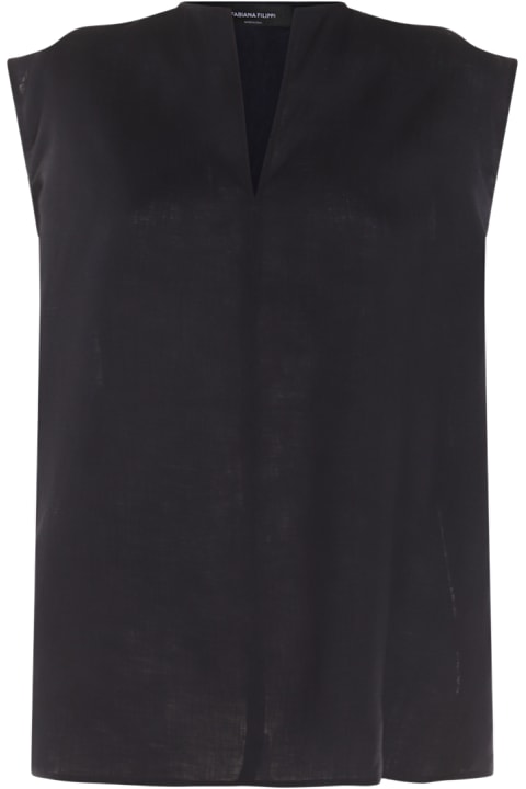Fabiana Filippi for Women Fabiana Filippi Blue Linen Top
