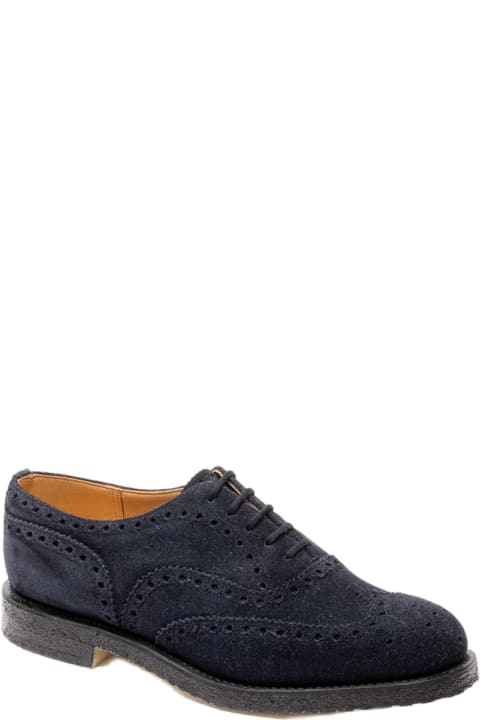 Church's Shoes for Men Church's Fairfield 81 Navy Castoro Suede Oxford Shoe (fitting G)