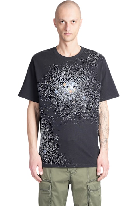 Balmain Topwear for Men Balmain T-shirt In Black Cotton