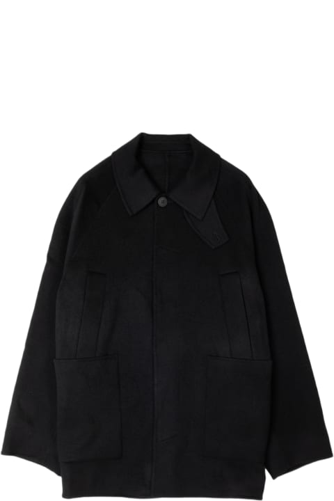 Le 17 Septembre Clothing for Men Le 17 Septembre Wool Half Coat Black wool short coat - Wool half coat