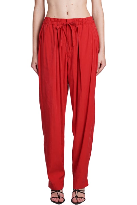 Isabel Marant Pants & Shorts for Women Isabel Marant Hectorina Pants In Red Wool And Polyester