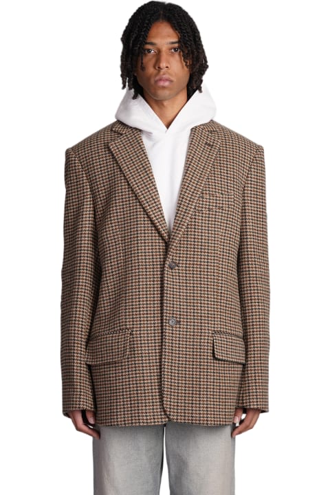 メンズ Balenciagaのコート＆ジャケット Balenciaga Houndstooth Button-up Jacket