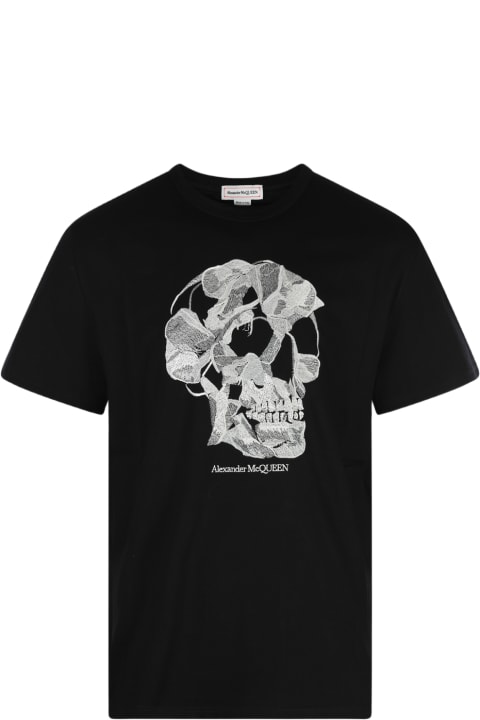 ウィメンズ新着アイテム Alexander McQueen Black Cotton T-shirt