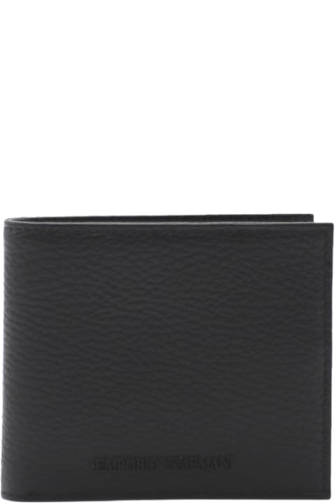 Wallets for Men Emporio Armani Leather Wallet With Tone-on-tone Logo Application
