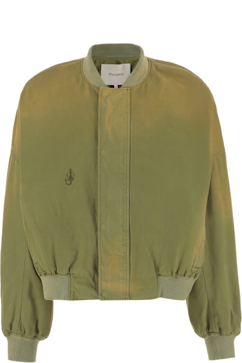 J.W. Anderson Men J.W. Anderson Cotton Bomber Jacket With Logo