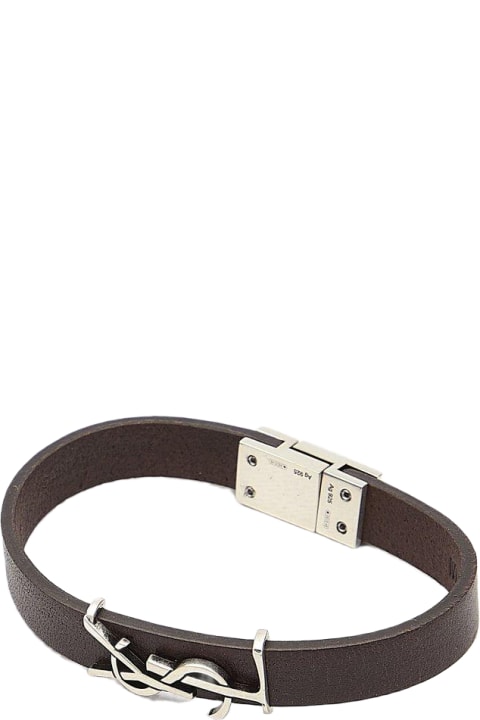 Bracelets for Men Saint Laurent Cassandre Logo Plaque Bracelet