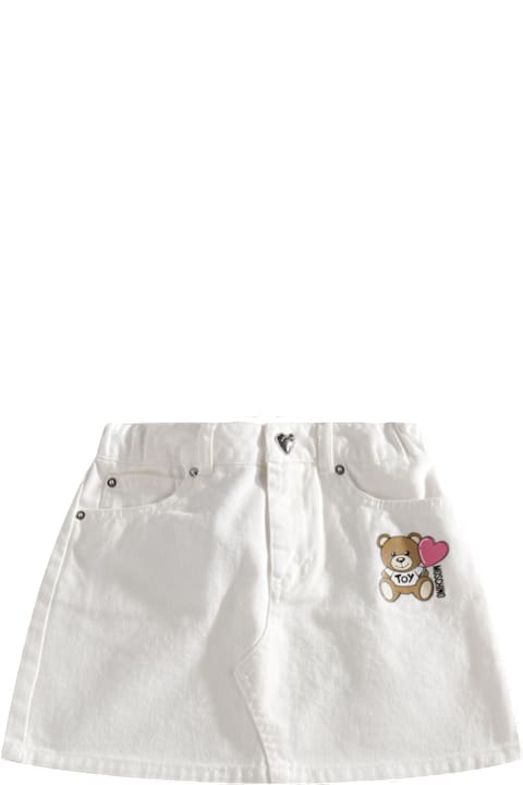 Homeware Moschino White Cotton Denim Skirt