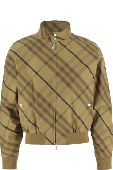 Coats & Jackets for Men Burberry Cotton Check Bomber Jacket
