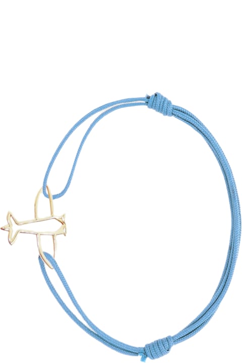 Bracelets for Women Aliita Gold Metal And Sky Blue Avion Bracelet