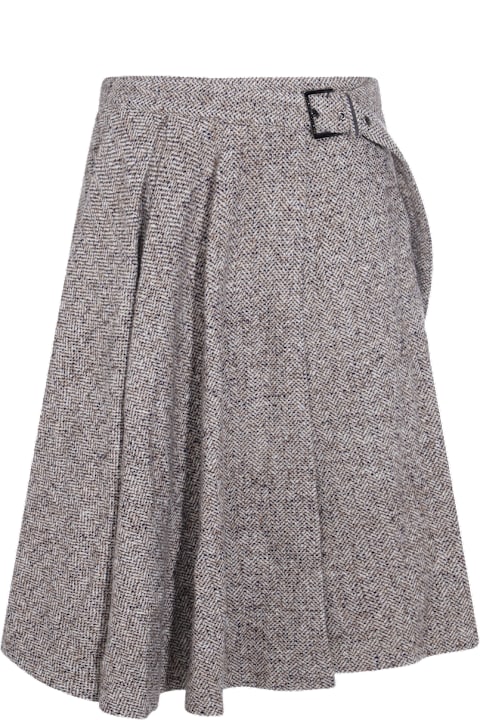 Brunello Cucinelli Grey Cotton Skirt | italist
