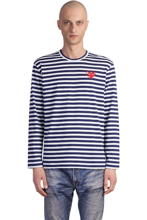 Comme des Garçons Play for Men Comme des Garçons Play T-shirt In Blue Cotton