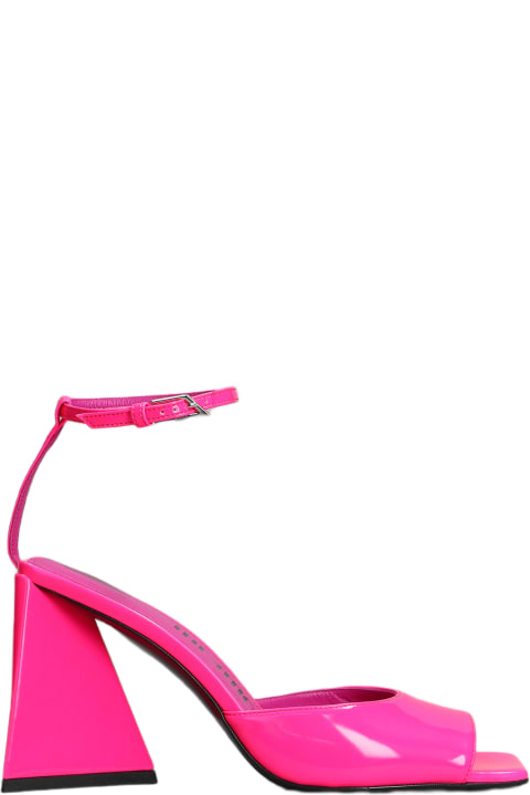 Homeware The Attico Fluo Pink Leather Piper Sandals