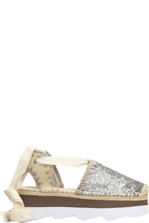 Mou Shoes for Women Mou Espa Sandal Espadrilles In Grey Leather