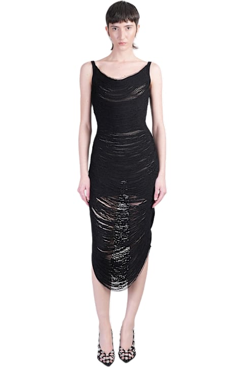 The Attico for Men The Attico Long Dress In Black Viscose