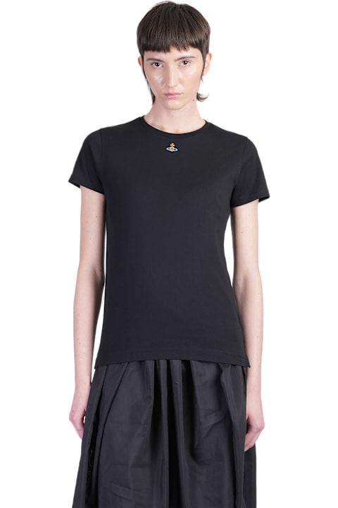 Vivienne Westwood ملابس علوية لـ السيدات Vivienne Westwood Orb Peru Tee T-shirt In Black Cotton