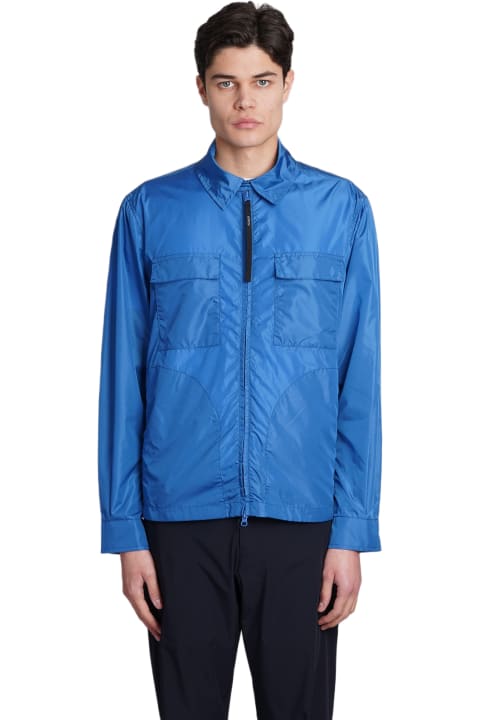 Aspesi Coats & Jackets for Men Aspesi Cam. Compton Light In Blue Polyamide