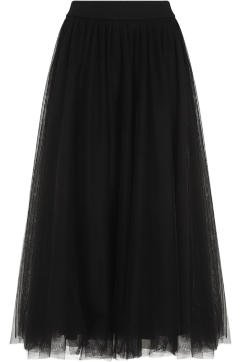 オールインワン・サロペット Fabiana Filippi Black Pleated Tulle Dress Pleated Tulle Long Black Dress By Fabiana Filippi | italist