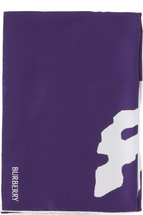 Fashion for Women Burberry Silk Scarf With Logo