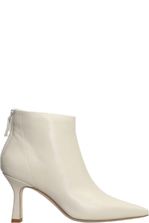 The Seller Shoes for Women The Seller High Heels Ankle Boots In Beige Leather