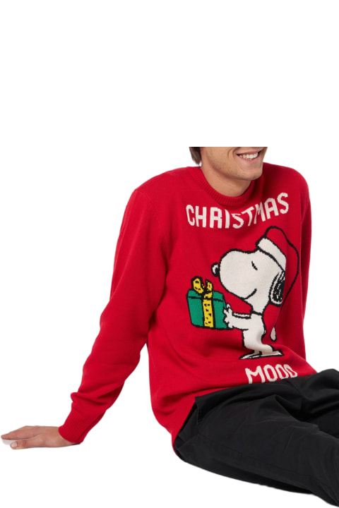 MC2 Saint Barth for Men MC2 Saint Barth Snoopy Christmas Mood Print Man Sweater | Peanuts Special Edition