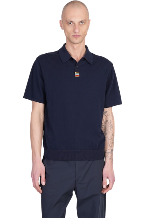 Paul Smith for Kids Paul Smith Polo In Blue Cotton