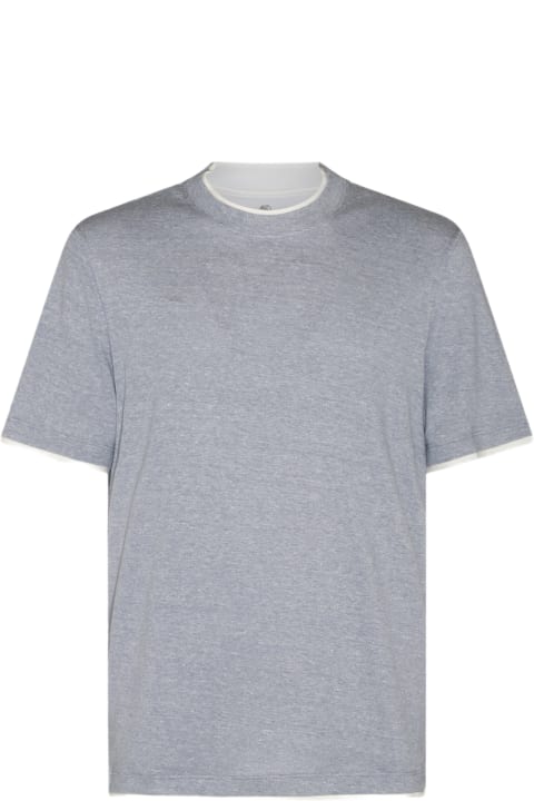 Brunello Cucinelli Clothing for Men Brunello Cucinelli Grey Cotton T-shirt