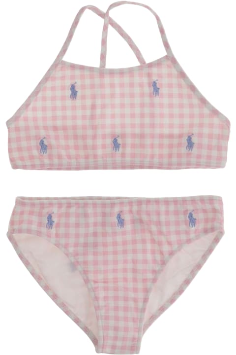 Swimwear for Girls Polo Ralph Lauren Stretch Nylon Bikini With Logo